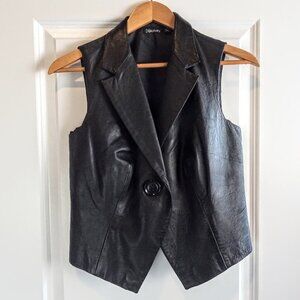 Relativity Black Leather Vest